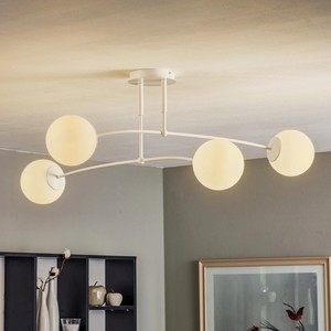 Lampe à suspension d'art en fer boule de verre avec design minimaliste, chambre à coucher, bureau, café, luminaires décoratifs - Product Image 4