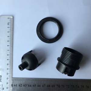 CE VDE الشعيبة ضوء لمبة المقبس ضوء خمري حامل حامل مصابيح من البلاستيك E27 أسود أبيض - Product Image 2