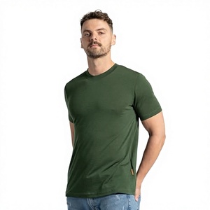 Camisetas de Hombre de Lana Tejida Ligera, Corte Regular, Cómodas, Lisas, Antiarrugas, Transpirables, con Estampado Serigrafiado - Product Image 3