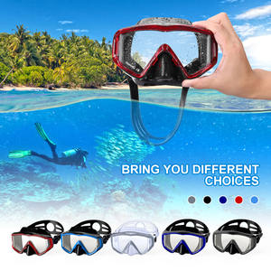 Vente en gros de masques de plongée en silicone, 3 lunettes, grandes lunettes de plongée pour adultes, en stock - Product Image 3