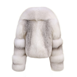 Bán Buôn Mới Thời Trang Mùa Đông Dày Ấm Áo Khoác Lông Phụ Nữ Crop Bất Fox Fur Coat - Product Image 6