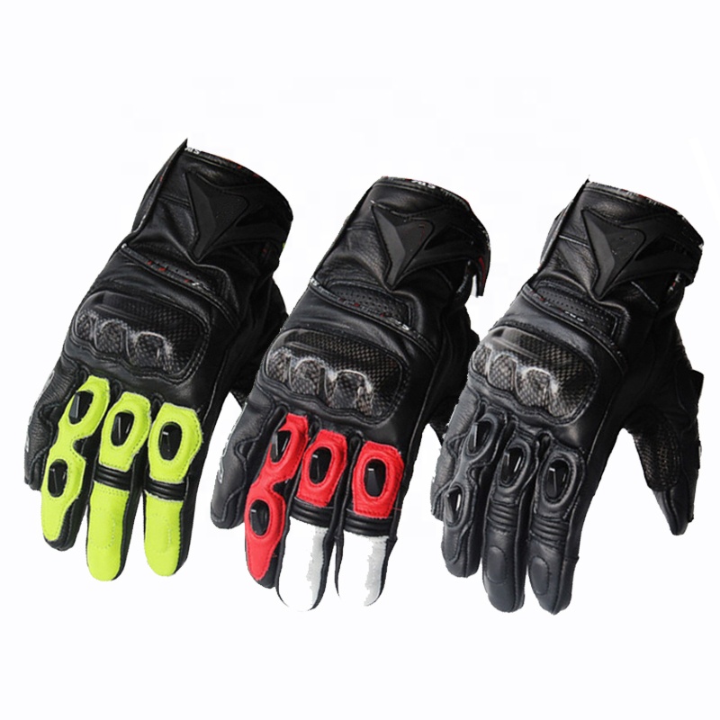 Мотоциклетное оборудование, кожаные дышащие мотоциклетные гоночные перчатки, Черные Водонепроницаемые настраиваемые логотип времени на открытом воздухе