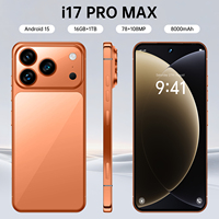 Teléfono Inteligente I17 Pro Max 5G Directo de Fábrica, Deca Core HD, Pantalla Grande de 7.3 Pulgadas, Cámaras Duales de 108MP+78MP, Desbloqueo Facial, Compatible con Android 15