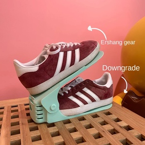 1PCS AdjustableShoe StackerShoeSlotsOrganizer Shoe Slots Space Saver Double Deck Shoe RackHolderforCloset Organization - Product Image 3