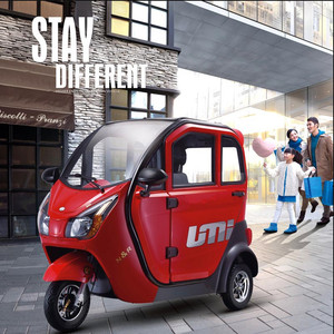 UMI Closed Electric Tricycle <b>2</b> Seater 200-300kg Payload <b>Passenger</b> Use EEC Certified - Product Image 1