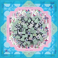 Jeu de Mahjong professionnel américain à 4 couches, 160 tuiles, en acrylique bleu pâle, poids lourd, édition Pavilion Charleston