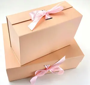 Factory customized gift packaging box Luxury rigid flat magnetic folding gift box can be customized in small quantities