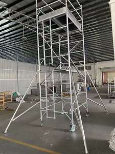 Industrielles Mobiles Aluminium-Gerüst-Set Doppelte Leiter Türgitter Faltbarer Rahmen Leichtgewichtiges Gerüst - Product Image 6