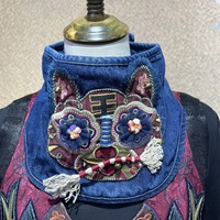 Gorra de Béisbol Bordada con Diseño de Cara de Tigre, Estilo Chino, Ajustable, de Mezclilla, Casual, para Verano, Protección Solar, para Viajes