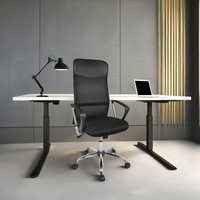 Chaise de bureau ergonomique à dossier haut avec accoudoirs, réglable en hauteur, pour salle de réunion