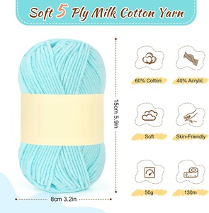 5 Hilos de Leche, Algodón, Lana, Lana para Bebé, Hilo Grueso para Tejer a Mano, Hilo para Muñecas Tejidas a Mano, Venta al por Mayor DIY - Product Image 4