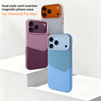 Étui de luxe en cuir PU magnétique pour iPhone 18 Pro Max 17 Air 16 15 14 13 12, antichoc avec fente pour cartes et portefeuille