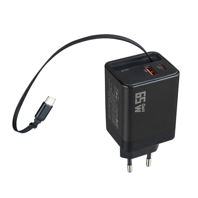 GaN 65W Charger USB-C USB-A 2 Ports PD3.0 Fast Charging Wall Charger 45W 60W for Laptop Mobile Phone