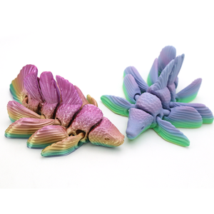 Figurines de baleines imprimées en 3D tendance, jouets et ornements créatifs articulés pour cadeaux et décoration intérieure, transfrontalier - Product Image 3