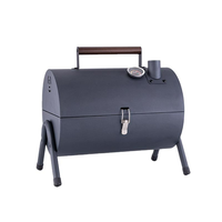 Barbecue à charbon de bois compact pour table, réchaud portable avec thermomètre et poignée pour le camping et les pique-niques