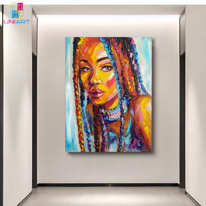 UNIART-<span class=keywords><strong>Portrait</strong></span> de <span class=keywords><strong>femme</strong></span>, visage de <span class=keywords><strong>femme</strong></span>, <span class=keywords><strong>peinture</strong></span> à l'huile sur toile, tableau d'art mural, pour la décoration intérieure - Product Image 5