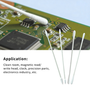 Hisopos de algodón personalizados OEM con punta afilada en espiral, de doble cara, para precisión en PCB de semiconductores - Product Image 6