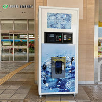 Distributeur automatique de glace solaire extérieur 24h/24, distributeur automatique de glace et d'eau en libre-service