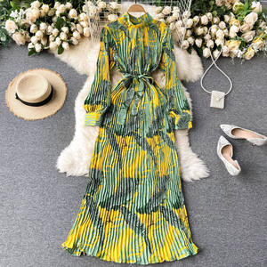 2019 Korean Women's Chiffon Dress Trends