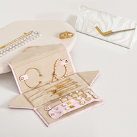 Boîte de rangement pour bijoux en cuir luxueuse à plusieurs compartiments, fabrication sur mesure, étui de présentation pour boucles d'oreilles, bagues et colliers
