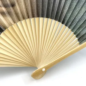 Factory Price Paper Cover Advertising Bamboo Folding Hand Fan With Both Sides Paper Printed