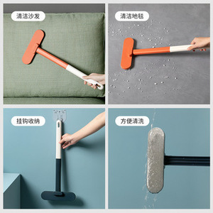 Brosse de nettoyage de vitres hybride à long manche, microfibre, double face, utilisation humide et sèche, pour le nettoyage des écrans de fenêtres, fabriquée au Zhejiang - Product Image 4