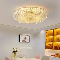 Nouvelle Plafonnier LED Rond Moderne et Simple en Cristal K9, Style Nordique, 12W 18W 24W 36W, pour Chambre, Salon, Salle à Manger