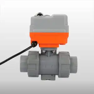CPVC On Off Type Failsafe To Close 2 Way RS485 Valve Motorized Electric Water Flow Control Actuator Ball Valve