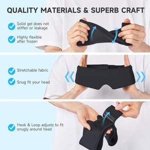 स्लीप कूलिंग स्लीप मास्क धोने योग्य पुनः प्रयोज्य नेत्र मास्क धोने योग्य पुनः प्रयोज्य आंखों के लिए नरम बर्फ पैक जेल ठंडा कंप्रेस चिकित्सा - Product Image 4