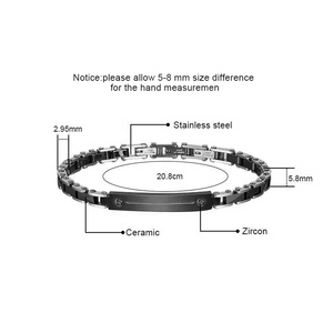 Bracciale da Uomo in Acciaio <span class=keywords><strong>Inox</strong></span> 316L con Gioiello in Ceramica - Product Image 2