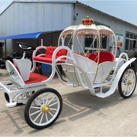 Charrette à chevaux électrique pour mariage, chariot de mariage blanc, chariot de Cendrillon, chariot de marathon, chariot de transport spécial néerlandais