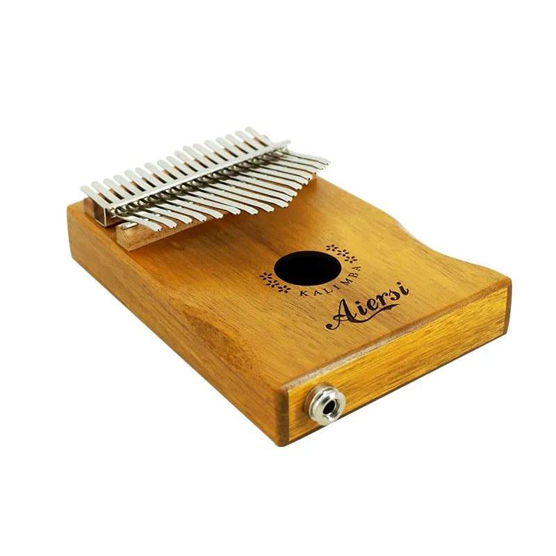 Kalimba-instrumento de percusión Kalimba electrónico personalizado, reposabrazos, 17 teclas, Pulgar, dedo, Piano con pastilla