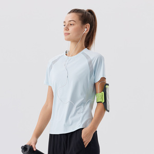 <span class=keywords><strong>Camiseta</strong></span> Deportiva <span class=keywords><strong>de</strong></span> Manga Corta con Cuello Redondo Elástico y Malla <span class=keywords><strong>de</strong></span> Secado Rápido <span class=keywords><strong>para</strong></span> <span class=keywords><strong>Mujer</strong></span>, Marca Aoyema, <span class=keywords><strong>para</strong></span> Deportes al Aire Libre, Transpirable - Product Image 4