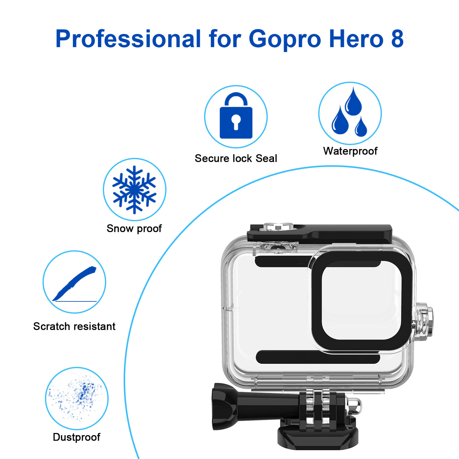 HONGDAK Camera Accessories Diving Underwater Filter Sea Filters for Gopro Hero 8 Black
