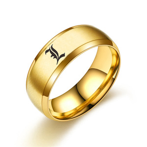 Anello <span class=keywords><strong>Death</strong></span> <span class=keywords><strong>Note</strong></span> L, Cosplay di Lawliet, Anello Punk in Acciaio Inox con Lettera L, Gioiello Hip Hop alla Moda per Uomo e Donna - Product Image 6