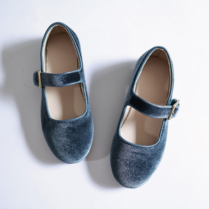 รองเท้าเด็กผู้หญิงแบบแมรี่เจนกำมะหยี่สำหรับงานปาร์ตี้ ชุดเดรสเจ้าหญิงสั่งทำได้ ขายส่งแฟชั่นจำนวนมาก - Product Image 4