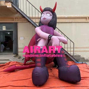 Figura gigante de <span class=keywords><strong>Halloween</strong></span>, modelo inflable <span class=keywords><strong>del</strong></span> <span class=keywords><strong>diablo</strong></span> para casa, decoración al aire libre, <span class=keywords><strong>Halloween</strong></span> - Product Image 5