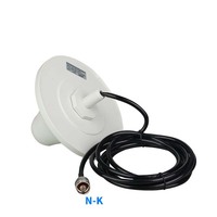 Antenne de plafond WiFi XD 2400 MHz 10 dBi en forme de champignon avec connecteur N mâle, câble RG58 de 3 mètres, fixation à vis, 4 bandes