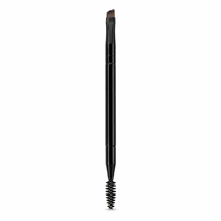 Pinceau à sourcils double embout et brosse à cils KB130 avec fibres de haute qualité de 0,07 mm, virole en aluminium épaissie et manche en bois de qualité supérieure