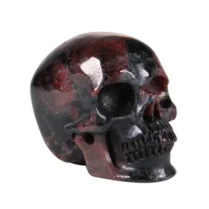 MR.SKULL Wholesale High Quality Golfball Size Fireworks Garnet Crystal Skulls Crystal Healing Stones Crystal Crafts Holiday Gift