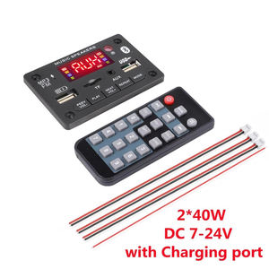 2*40W Verstärker 7V-24V Blue Tooth 5.0 MP3-Decoderkarte mit Ladeans chluss 80W MP3-Player USB-Modul FM AUX Radio aufnahme - Product Image 2