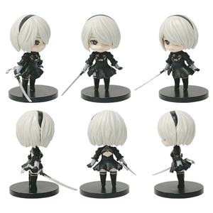 6 pièces/ensemble 9,5 cm Figurine Manga NieR Automata A2 2B 9S Figura PVC Figurine Anime Catcher Gachapon Boîte à œufs Jeu de prix Jouets - Product Image 3