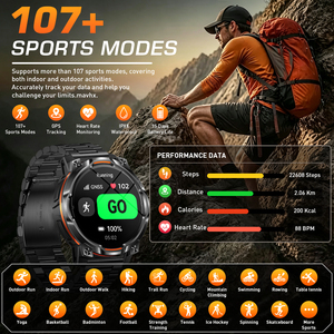 Smartwatch BWKC108 (Mappe Offline) per Uomo, GPS, Risposta alle Chiamate, Bussola, Torcia, Fitness Tracker per Android e iOS - Product Image 5