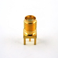 Connecteur coaxial RF femelle avec contact en cuivre, indice de protection IP67, pour montage sur circuit imprimé, 50 ohms, 12,4 GHz, pour instruments de mesure et de test