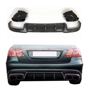 Difusor Trasero de Fibra de Carbono W212 E63 con Tubos de Escape para Mercedes Benz E300 E350 <span class=keywords><strong>E400</strong></span> E550 Sport E63 <span class=keywords><strong>AMG</strong></span> S 2014-2016 - Product Image 1