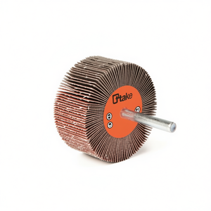 แผ่นขัดแบบฟลัปวีล ขนาด 100x30 มม. แกน 6 มม. ความหยาบ 180 กริต สำหรับขัดโลหะ - Product Image 2