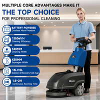 Nettoyeur de sols électrique manuel compact et ergonomique, nouvelle poignée, efficacité 1350/h, 330 mm