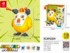 En.hin Juego de Bloques de Construcción de Gallo Blindado, 18 Piezas, Juguete de Construcción para Niños de 5 a 7 Años, Tema de Animales ECKP2204 - Product Image 3
