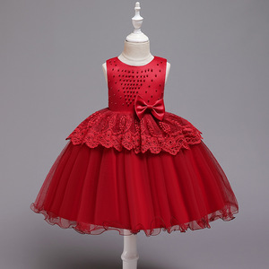 Children's Princess Dress Purple Tulle A-Line Flower Girl Dress With <b>Lace</b> And Bow For Girls - Product Image 3
