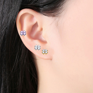 <b>Titanium</b> Earrings Butterfly Mushroom Flower <b>Studs</b> ASTM F136 <b>Titanium</b> For Ear Piercing Jewelry Unisex Daily Wear - Product Image 4